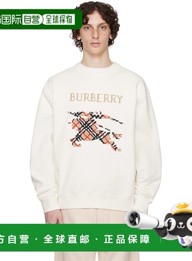 1h可退 潮奢 Burberry 巴宝莉 男士 白色 Intarsia EKD 套头衫 81