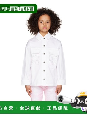 GIVENCHY 女童夹克 H1611010P SS2023 白色 纽扣长袖牛仔外套