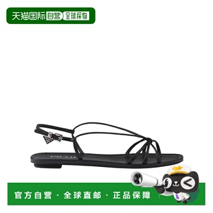 女士凉鞋 徽标平底凉鞋 1X504N011F005F0002 黑色 AW2024 PRADA