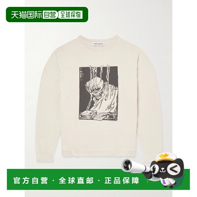 潮奢 Our Legacy 男士 松垂印花棉混纺针织运动衫 M2266SAANGRYFA