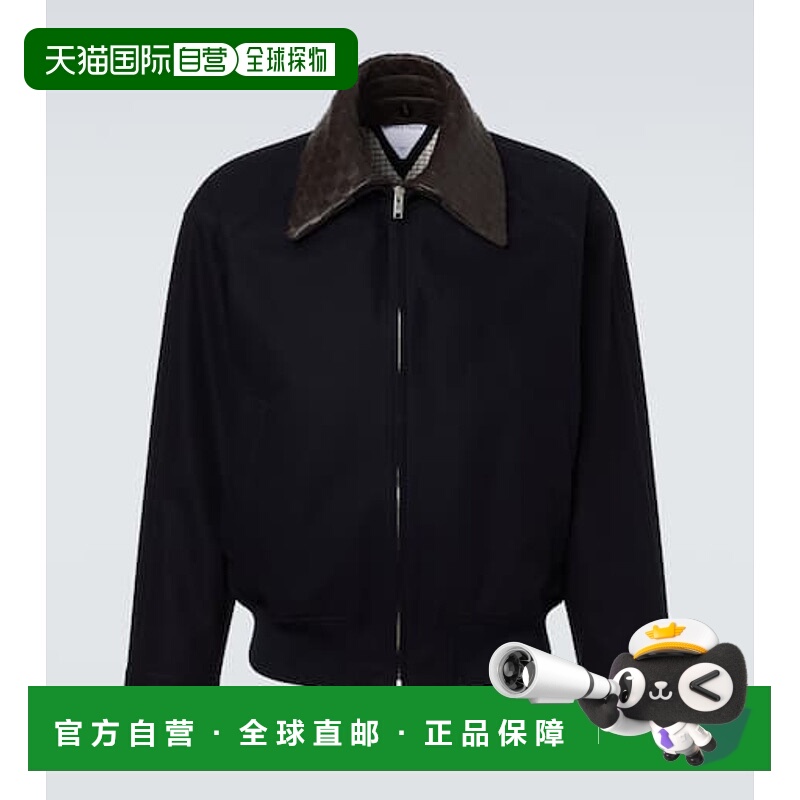 潮奢 Bottega Veneta 葆蝶家 男士 海军蓝斜纹布夹克 833838V5PT0