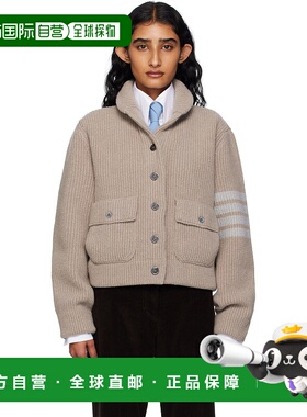 1h可退 潮奢 Thom Browne 汤姆 布朗 女士 驼色 Boiled Merino Wo