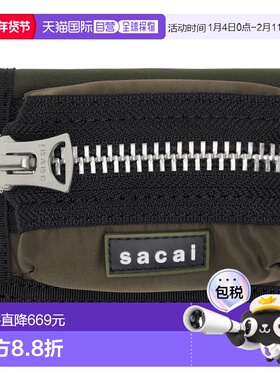 1h可退 潮奢 Sacai 男士 卡其色 Pocket Trifold 钱包 2601107S