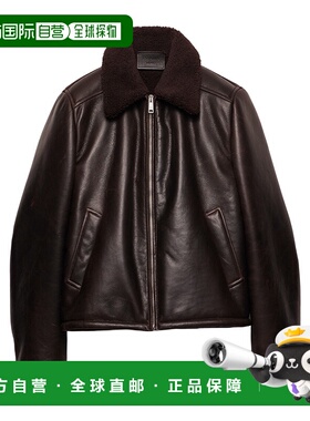 PRADA 男士外套 UPW57317T5SOOOF0192 AW2025 黑色皮衣