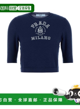 PRADA 女士针织毛衣 P24L2ZSOOO16NZF057L CO 蓝色 Blue cashmere
