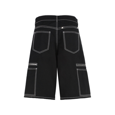 GIVENCHY 男士短裤 BM517F5Y7Y001 SS2024 黑色 Cotton bermuda s