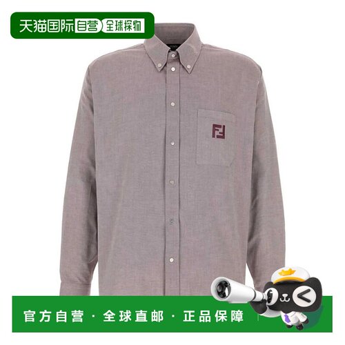 FENDI 男士衬衫 FS1296AVZDF0HM6BURGUNDY SS2026