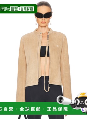 1h可退 潮奢 Courreges 女士 拉链皮革骑士夹克 125LBL257CV0039