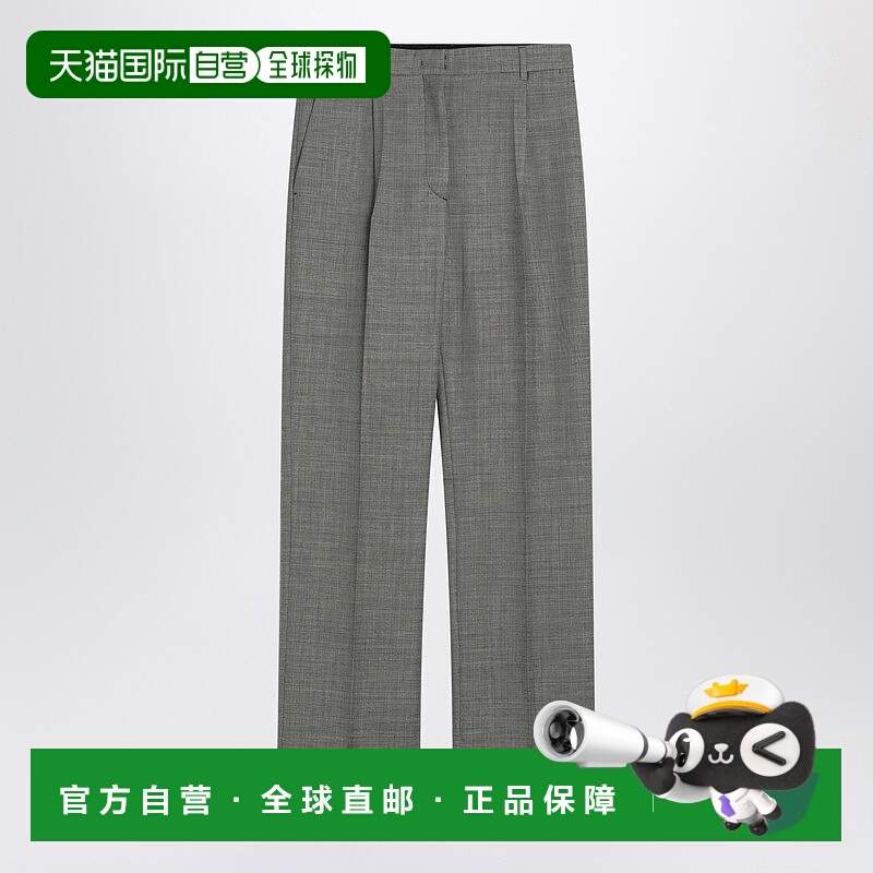 1h可退 潮奢 Prada 普拉达 女士 宽松灰色羊毛裤子 P273IOOO16VEF