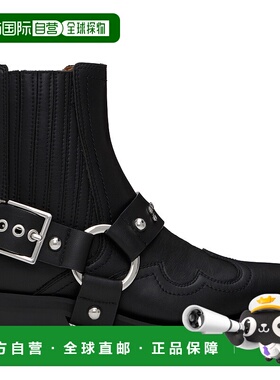 1h可退 潮奢 GANNI 甘尼 女士 黑色 Low Cut Western 切尔西靴 S2