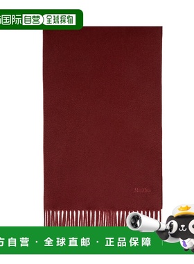 MAX MARA 女士围巾 4546335206041 AW2025 红色羊绒徽标配饰披肩