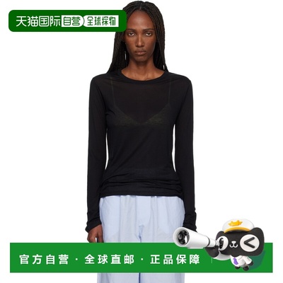 1h可退 潮奢 Baserange 女士 黑色长袖 T 恤 TOLS