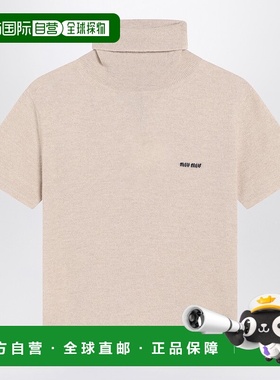 1h可退 潮奢 Miu Miu 缪缪 女士 Sandy 染色高领羊绒毛衣 MMR452O