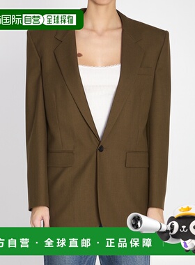 1h可退 潮奢 Saint Laurent 圣罗兰 女士 卡其色羊毛夹克 828004Y