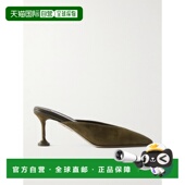 潮奢 AQUAZZURA 1h可退 女士 Bisous 绒面革凉拖 BISMIDM2SUE8