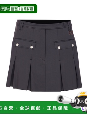 GANNI 女士短裤 W0517252 AW2025 黑色 Ganni Gonne Grigio