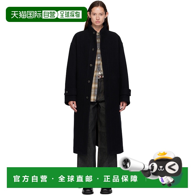 潮奢 Tom Ford 汤姆 福特 女士 黑色 Virgin Wool High-Neck 大衣
