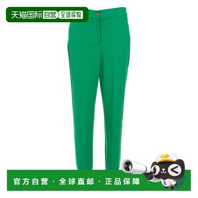 PINKO 女士休闲裤 1G188T1739XA6 AW2022 绿色卫裤