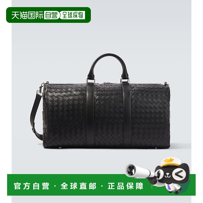 1h可退 潮奢 Bottega Veneta 葆蝶家 男士 编织皮革旅行袋斜挎包