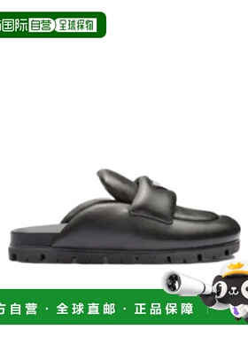 PRADA 女士凉鞋 1S084N2DL8F020F0002 CO 黑色 徽标穆勒鞋拖鞋
