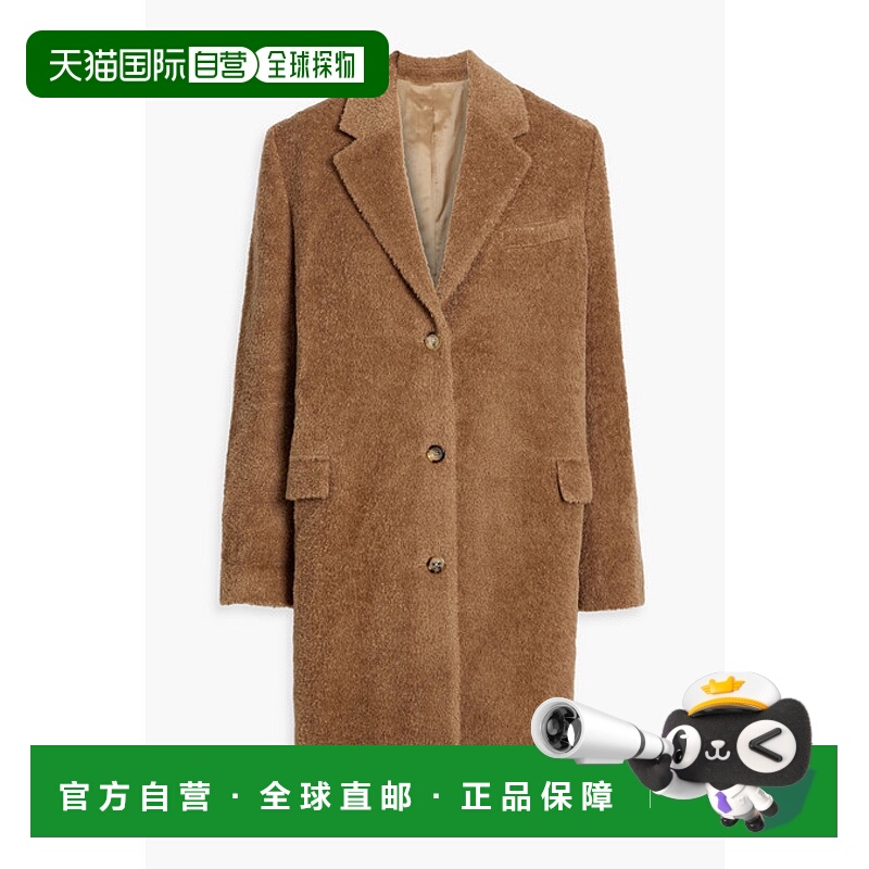 1h可退 潮奢 TOTÊME 女士 羊毛羊驼毛混纺大衣 2331046262CHESTNU