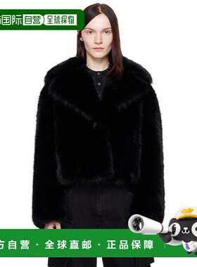1h可退 潮奢 Stand Studio 女士 黑色 Samara 人造毛皮夹克 61701