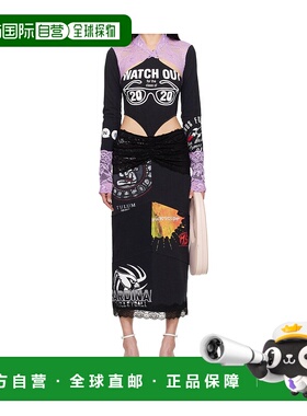 1h可退 MARINE SERRE 女士连衣裙 WDR354AUJER0003BK99 SS2025