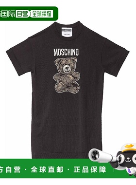 1h可退 MOSCHINO 女士连衣裙 049405023555 SS2025 黑色 Orsetto