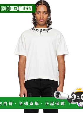 1h可退 潮奢 Palm Angels 棕榈天使 男士 灰白色 Curved Logo T