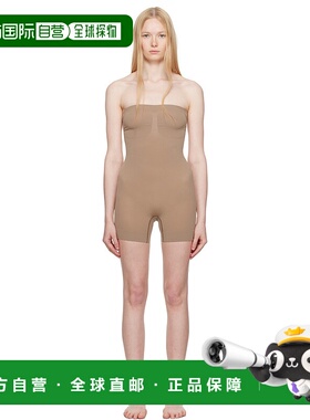 1h可退 潮奢 SKIMS 女士 灰褐色 Seamless Sculpt Strapless Shor