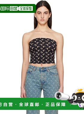 1h可退 潮奢 Marine Serre 女士 黑色 Moon Printed Jersey Secon