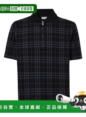BURBERRY 男士POLO衫 8101895 AW2025 蓝色 Stretch Cotton Blend