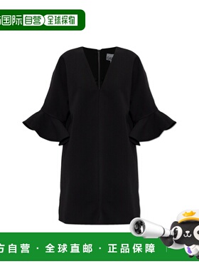 GANNI 女士连衣裙 A103017110706099 SS2026 黑色 Dress with a V