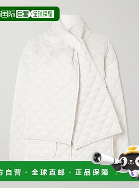 1h可退 潮奢 TOTÊME 女士 recycled-shell 围巾风格绗缝夹克 251W