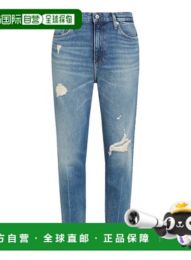 CALVIN KLEIN 女士牛仔裤 J20J2245131A4BLU CO 蓝色直筒裤