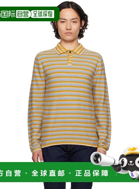 1h可退 潮奢 Paul Smith 男士 黄色 & 蓝色 Faded Stripe Knitted