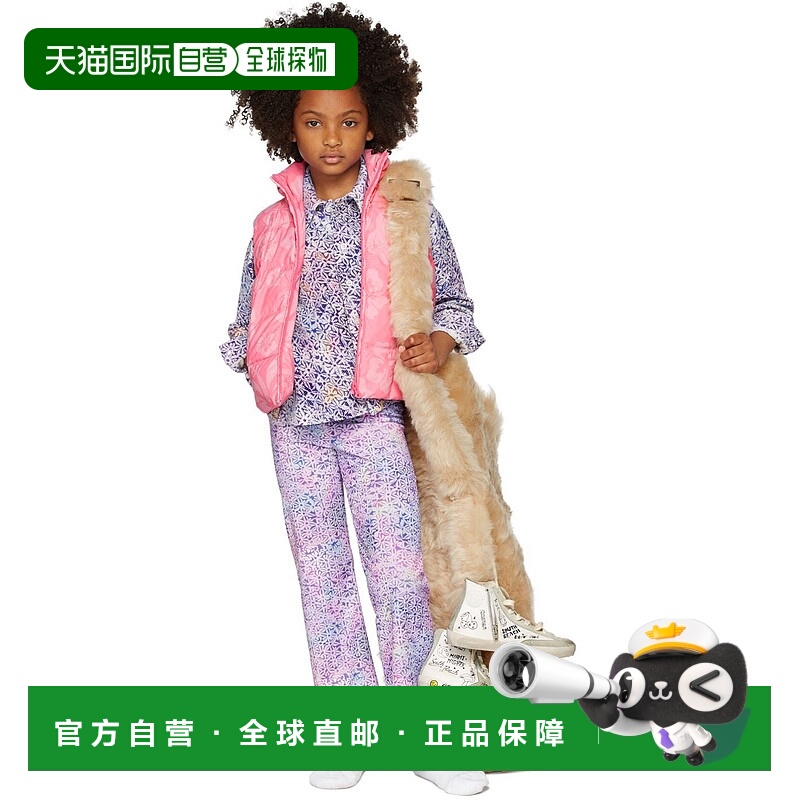 1h可退 潮奢 ERL 女童 紫色 Floral 儿童长裤童装 ERL04KP005