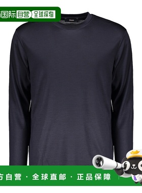 HERNO 男士卫衣 JG000182U520339200 AW2023 蓝色 长袖针织T恤