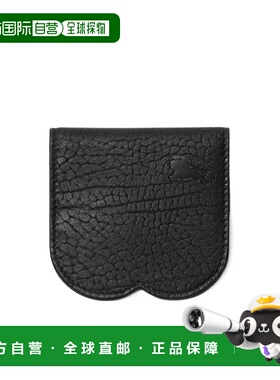 BURBERRY 女士钱包 80810811 SS2024 黑色 logo标识纹理卡夹