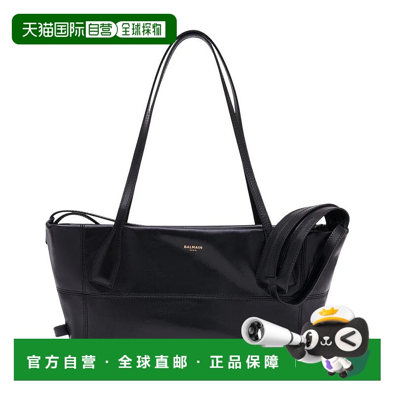 BALMAIN 女士单肩包 FN0FG025LMTE AW2025 黑色 小号 Track Zips