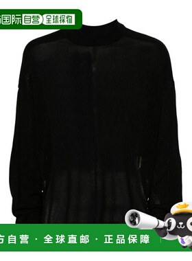 RICK OWENS 男士卫衣 RU01D366709 AW2024 黑色 Sweater