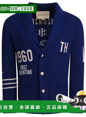 VALENTINO 男士针织毛衣 7V3KA05NB2GCMV AW2025 蓝色开衫