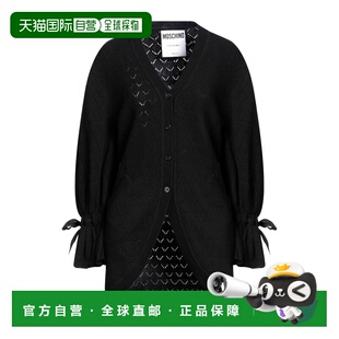 1h可退 潮奢 Moschino 莫斯奇诺 女士 针织开衫 black黑色 舒适时