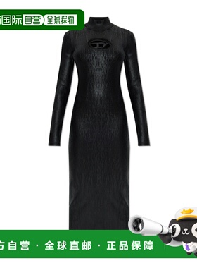 DIESEL 女士连衣裙 A141860QVCE9XXD AW2025 黑色 亮面 M-Zary 连