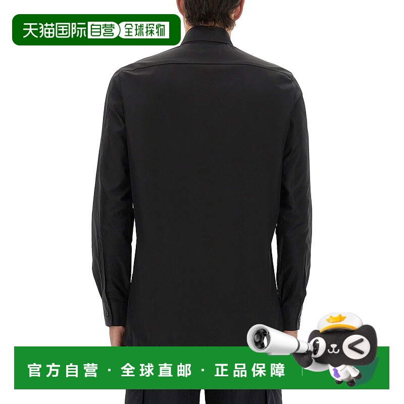 1h可退 GIVENCHY 男士衬衫 BM616M14M6001 AW2025 黑色 长袖衬衫