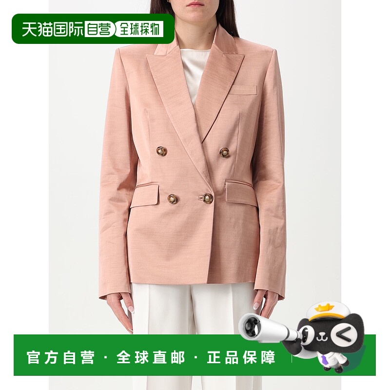 1h可退 PINKO 女士西服 104677A2DFO54 SS2025 粉红色 Satin blaz