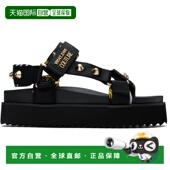 潮奢 凉鞋 versace 女士 1h可退 Beach 范思哲 黑色 E78VA3SM2EZS