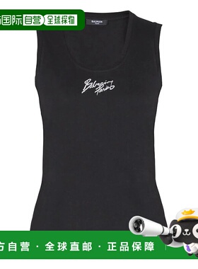 BALMAIN 女士T恤 GF1EB075BD40EAB SS2026 黑色 'Balmain Paris'