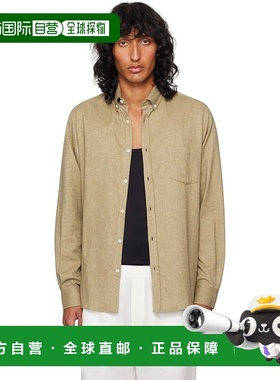 1h可退 潮奢 Sunspel 男士 驼色纽扣衬衫 MSHT2063法兰绒