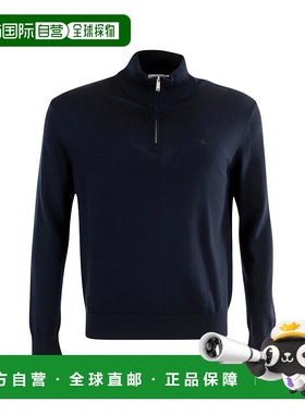 CALVIN KLEIN 男士针织衫 LV04LD318GCEF AW2025 蓝色高领